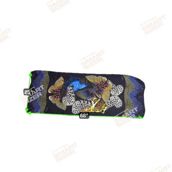 Roberto Cavalli Silk Butterfly Moth Print Luxury Scarf Wrap Elegant Designer - Picture 6 of 7